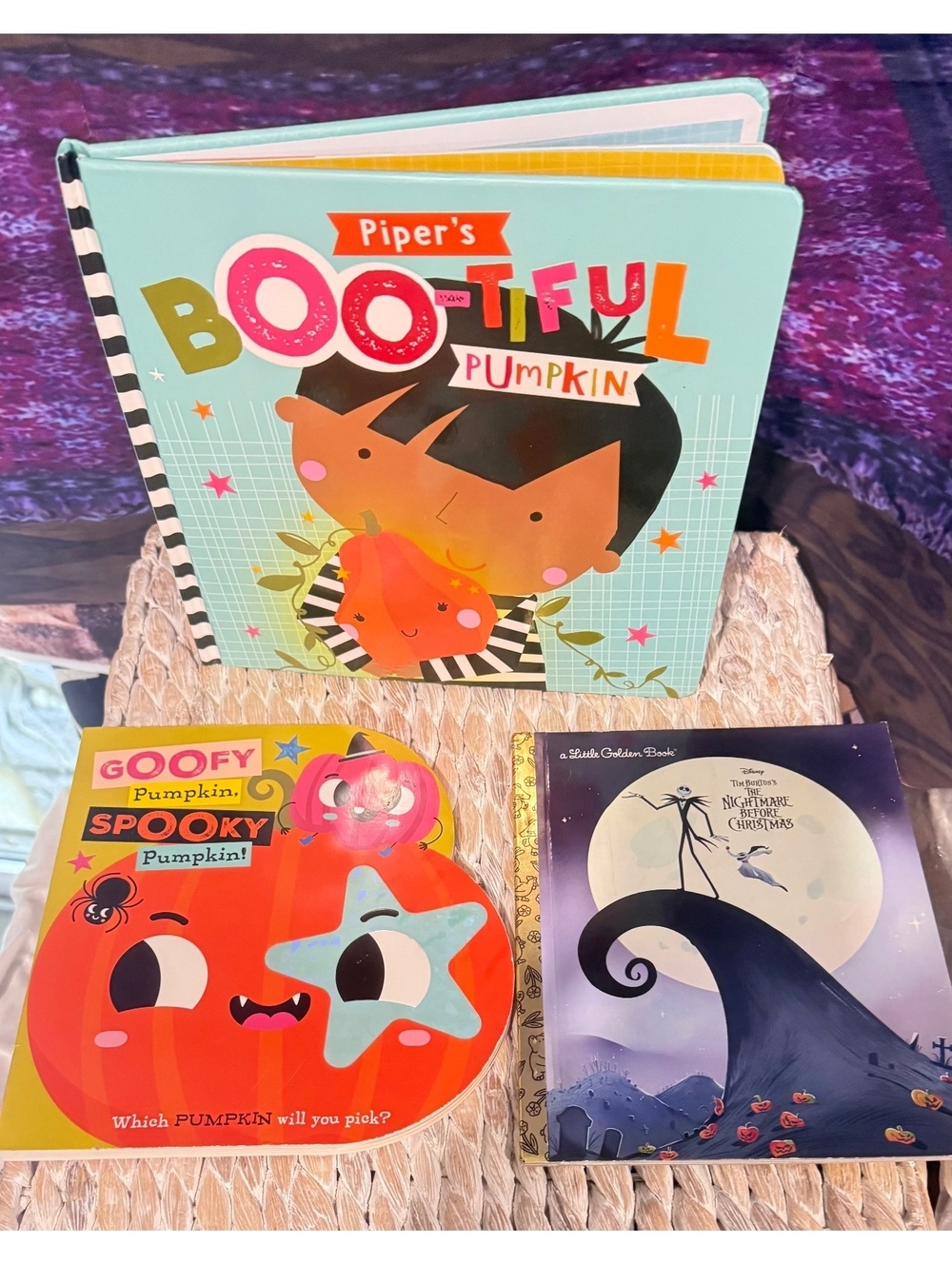 Set of 3 Children's Halloween Themed Books: Piper's Bootiful Pumpkin, Goofy SpOo
